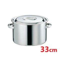 EBM モリブデン 半寸胴鍋(目盛付)33cm 手付