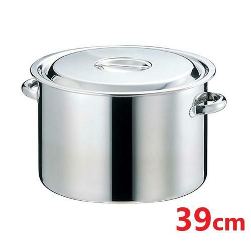 EBM 18-8 半寸胴鍋(目盛付)39cm 手付