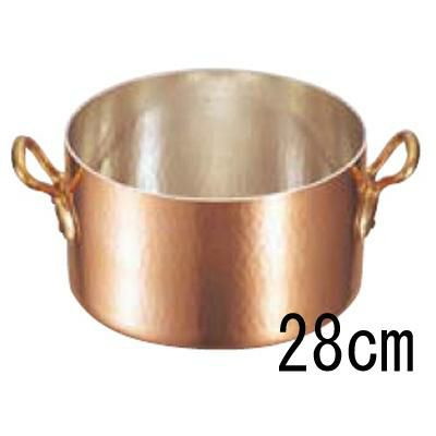 モービル 銅 半寸胴鍋 (蓋無) 2151-01 28cm