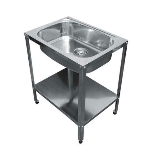 【ステンレス簡易流し台 ASN-600】 幅600×奥行430×高さ700(mm)【グループA】