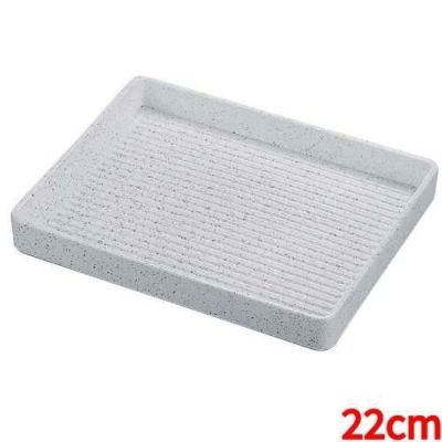 耐熱ABS 長角肉皿 銀たたき 22cm