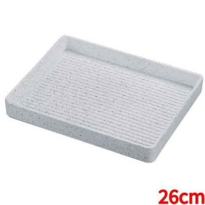 耐熱ABS 長角肉皿 銀たたき 26cm