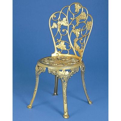 GARDEN CHAIR & TABLE チェア サイズ：W485×D470×高さ950×座面高さ440mm 品番：HOG-ゴールド