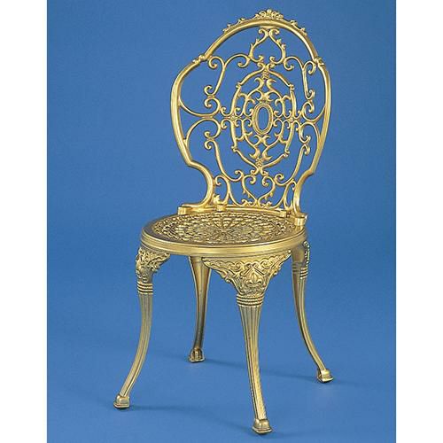 GARDEN CHAIR & TABLE チェア サイズ：W440×D550×高さ950×座面高さ440mm 品番：HOT-ゴールド