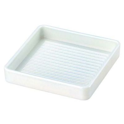 角肉皿 14.5cm 角 白塗