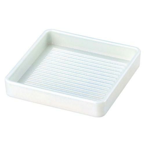 角肉皿 14.5cm 角 白塗