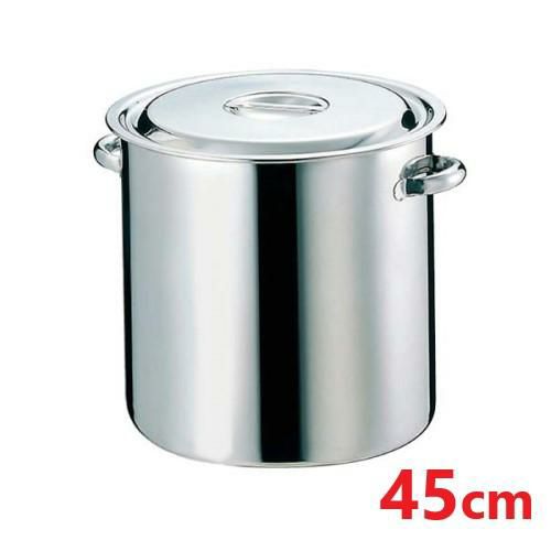 EBM 18-8 寸胴鍋/キッチンポット 45cm パイプ手付