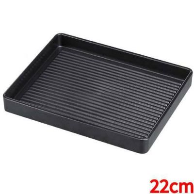 耐熱ABS 長角肉皿 黒 22cm