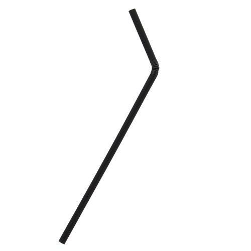 フレックスストロー透明袋入 黒 1箱 400本