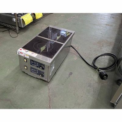 業界最長1年保証】【中古】電磁調理器 2連 ニチワ電機 MIR-2.5WTSP 幅