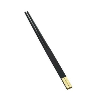 燕舞 黒壇箸 龍 金キャップ 先太タイプ