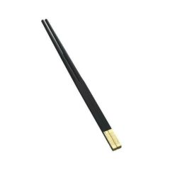 燕舞 黒壇箸 龍 金キャップ 先太タイプ