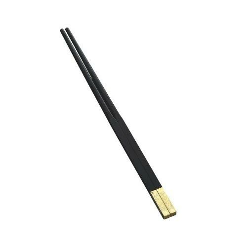 燕舞 黒壇箸 龍 金キャップ 先太タイプ