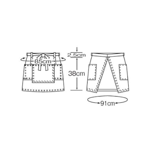 TB ショートエプロン ブラック 業務用/新品/小物送料対象商品