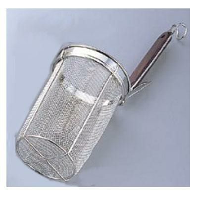 ピーコック 18-8 ローズ柄うどん揚 平底 深型