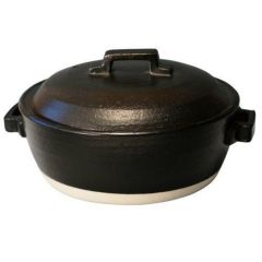 マルヨシ陶器 STYLE 土鍋 BLACK IH8号 M0227-