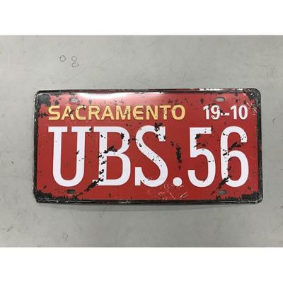 ブリキナンバープレート 『UBS.56』