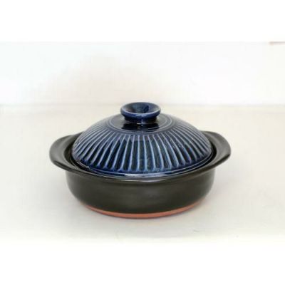 菊花 瑠璃釉 6号鍋/M1055