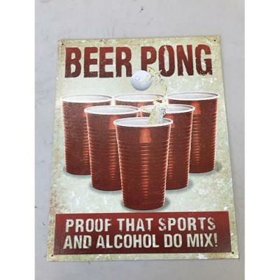 ブリキサイン 『Beer Pong』