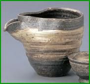 灰刷毛目冷酒器（信楽焼）