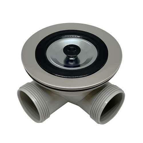 小型横引き排水口 G1-1/2ネジ 2方タイプ A蓋付 TO-1006A