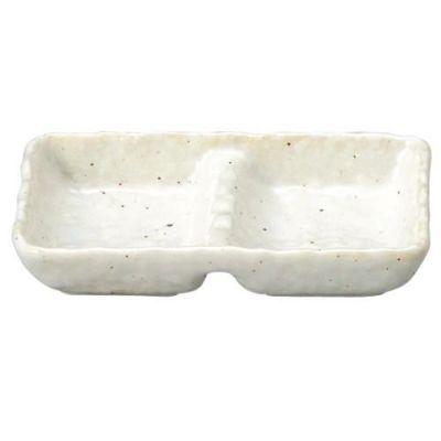 【新粉引 石目2品盛】連皿 高さ25mm×長径:140・短径:80【業務用】【グループB】【プロ用】【まとめ買い商品】