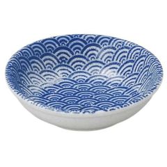 青海波 白渦 11cmヤクミ皿 薬味皿【まとめ買い商品】