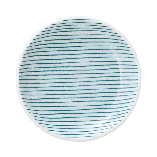細縞 13cm丸皿 緑【まとめ買い商品】