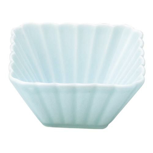 かすみ 青白 9cm正角深鉢【まとめ買い商品】
