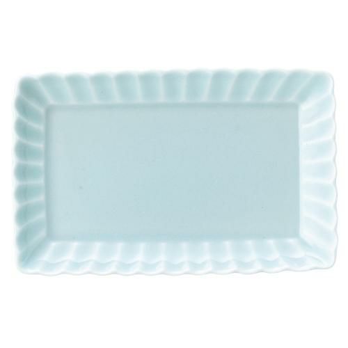 かすみ 青白 17cm長角皿【まとめ買い商品】