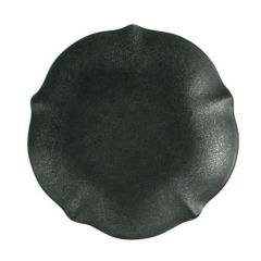 花笑み 黒化粧 15cm丸皿【まとめ買い商品】