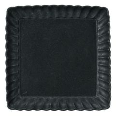 かすみ 黒 13.5cm正角皿【まとめ買い商品】