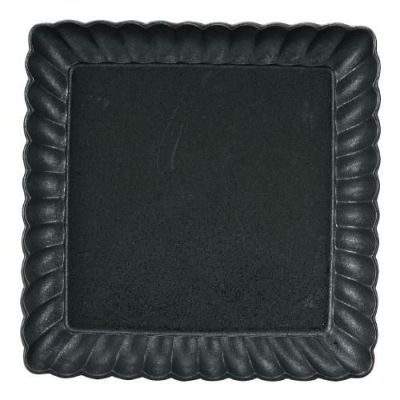 かすみ 黒 17cm正角皿【まとめ買い商品】