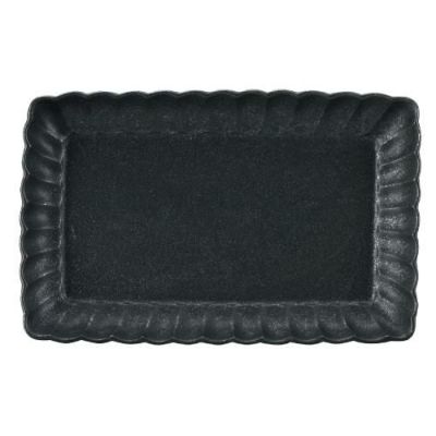 かすみ 黒 17cm長角皿【まとめ買い商品】