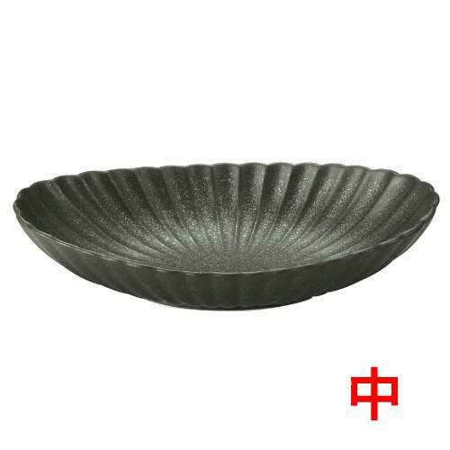 かすみ 黒 楕円皿中【まとめ買い商品】