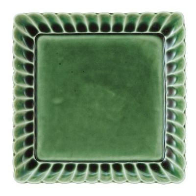 かすみ 緑 15.5cm正角皿【まとめ買い商品】
