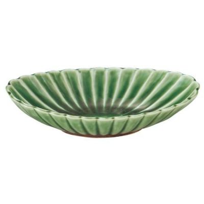 かすみ 緑 楕円皿小【まとめ買い商品】