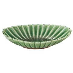かすみ 緑 楕円皿小【まとめ買い商品】
