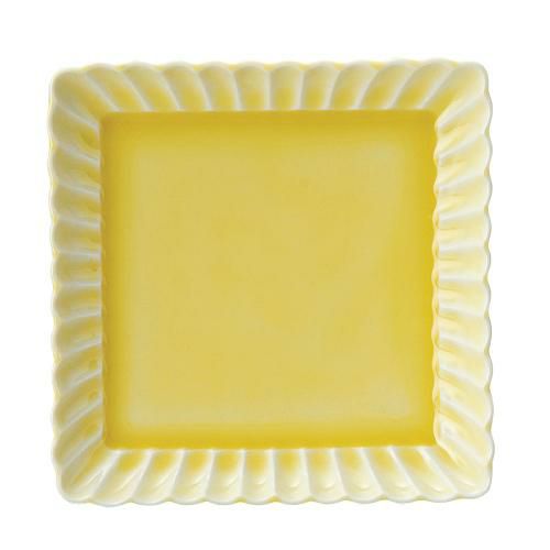 かすみ イエロー 13.5cm正角皿【まとめ買い商品】