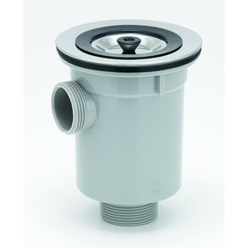 小型排水トラップ G1-1/2ネジ オーバーフロー付 A蓋仕様 TO-197A(S)