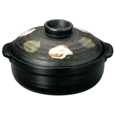 二色打ち 石目10号鍋 IH対応 美濃焼【まとめ買い商品】