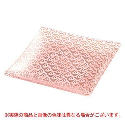 青海波 ピンク11.5cm正角皿 ピンク【まとめ買い商品】