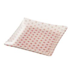 麻の葉 ピンク 11.5cm正角皿 ピンク【まとめ買い商品】