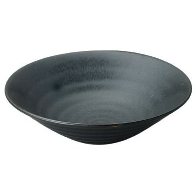 【黒洋 リップル8.0鉢】 高さ70mm×直径:262mm【業務用】【グループB】【プロ用】【まとめ買い商品】