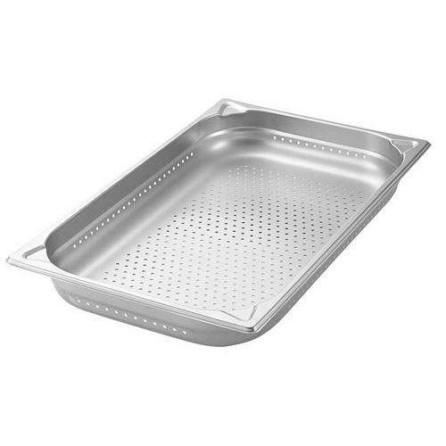 【GNホテルパン】【ガストロノームパン】プロシェフ 18-8 穴明 補強重なり防止付 1/1 100mm 