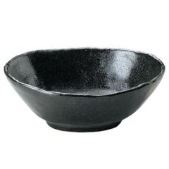 【ゆず黒燿 石目楕円鉢中】鉢 高さ67mm×長径:172・短径:122【業務用】【グループB】【プロ用】【まとめ買い商品】