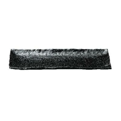 【ゆず黒燿 石目尺四細長角皿】角皿 高さ33mm×長径:420・短径:175【業務用】【グループB】【プロ用】【まとめ買い商品】