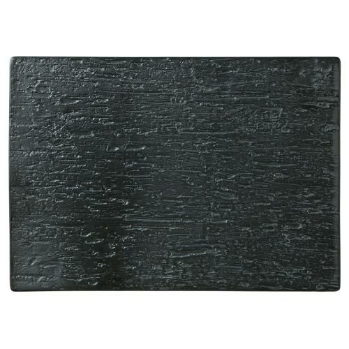 【漆黒 28cmプレート】角皿 幅288mm×奥行206mm×高さ9mm【業務用】【グループB】【プロ用】【まとめ買い商品】