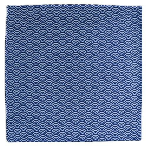 青海波 19.5cmスクエアープレート 青【まとめ買い商品】