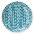 青海波 13cm丸皿 緑【まとめ買い商品】
